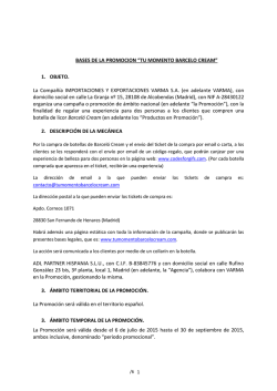 BASES DE LA PROMOCION &ldquo;TU MOMENTO