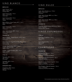VINO BLANCO VINO DULCE VINOS ESPUMOSOS