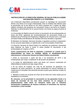 Instrucci&oacute;n de la D. G. de Salud P&uacute;blica