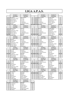 Calendarios Futbol Sala