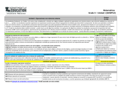 Matem&aacute;ticas Grado 5 &ndash; Unidad 1 (EJEMPLO)