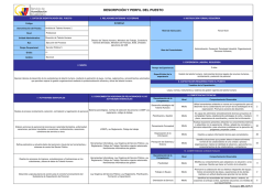 DESCRIPCI&Oacute;N Y PERFIL DEL PUESTO