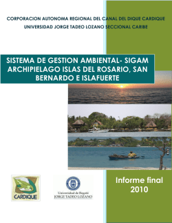 sistema de gestion ambiental- sigam archipielago islas del rosario