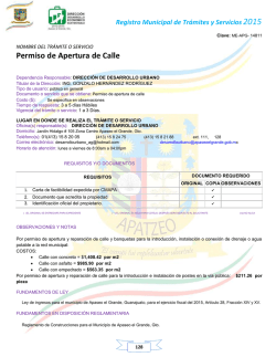 PERMISO DE APERTURA DE CALLE