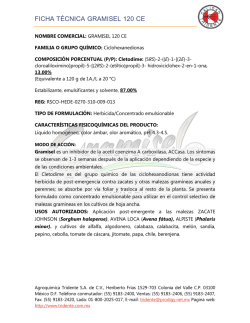 FICHA T&Eacute;CNICA GRAMISEL 120 CE