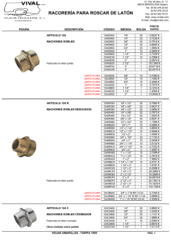 accesorio para roscar de lat&oacute;n