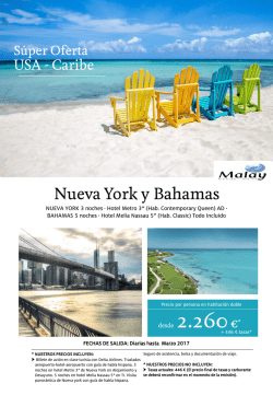 Combinado NUEVA YORK y BAHAMAS 8 noches desde 2.706