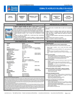 ESMALTE ACR&Iacute;LICO DILU&Iacute;BLE EN AGUA de Sherwin Williams
