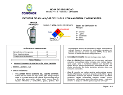HOJA DE SEGURIDAD EXTINTOR DE AGUA H₂O IT
