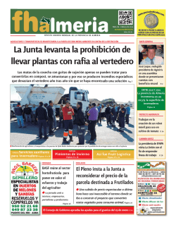 La Junta levanta la prohibici&oacute;n de llevar plantas con rafia al vertedero