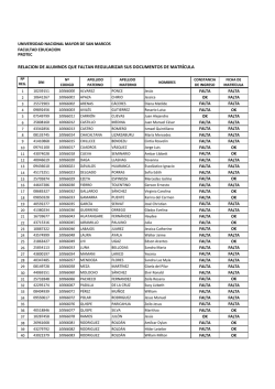 listado - Universidad Nacional Mayor de San Marcos