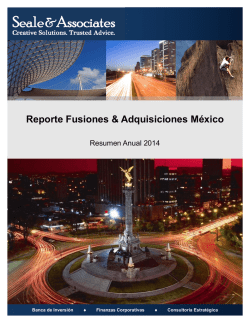 Reporte Fusiones & Adquisiciones M&eacute;xico