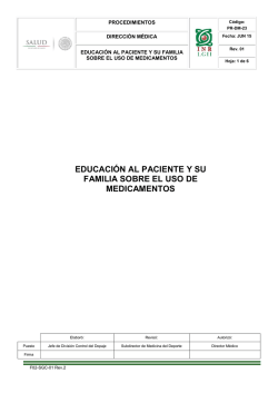 PR-DM-23 Educaci&oacute;n al paciente y su familia sobre el uso de