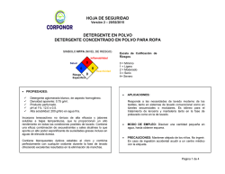 Hoja de Seguridad Jab&oacute;n en Polvo