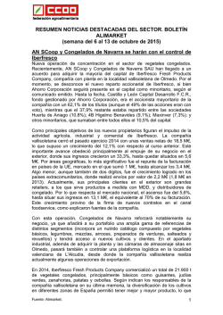 RESUMEN NOTICIAS DESTACADAS DEL SECTOR131015
