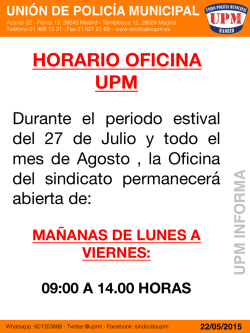Descargar cartel upm horario oficina