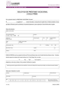 solicitud de pr&eacute;stamo vacacional a sola firma