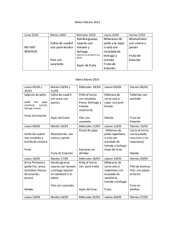 Descargar Men&uacute; de Febrero y Marzo