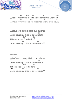 Jes&uacute;s esta aqu&iacute; - Palabra Miel Alabanzas