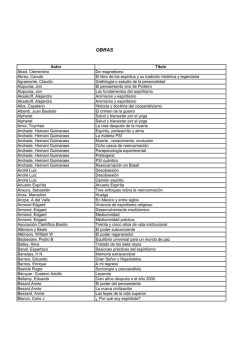 Listado de libros disponibles en la sede de la Sociedad para