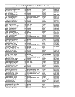 NOMBRE # CARNE ESPECIALIDAD IDIOMAS