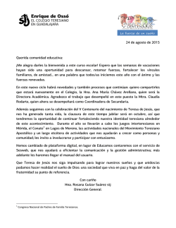 Bienvenida ciclo 15-16