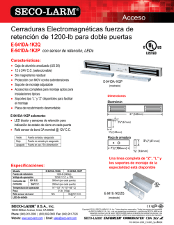 Informaci&oacute;n adicional - Seco-Larm