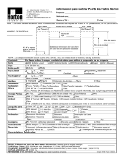 Forma para solictar cotizacion puerta corrediza Horton
