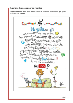 ACTIVIDAD - Llamar a las cosas por su nombre
