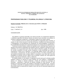 Did&aacute;ctica de la Lengua y de la Literatura para Polimodal