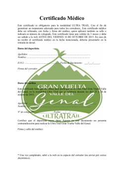 Certificado M&eacute;dico