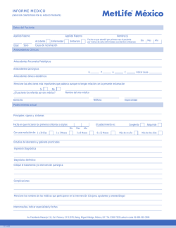 Informe M&eacute;dico Metlife