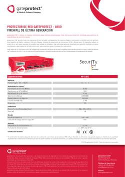 protector de red gateprotect - l800 firewall de &uacute;ltima generaci&oacute;n