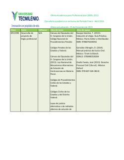 &Uacute;ltima actualizaci&oacute;n: 23 de Diciembre de 2015 Clave Curso