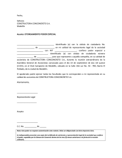 OTORGAMIENTO PODER ESPECIAL