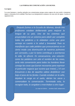 Teor&iacute;a de signos El signo ling&uacute;&iacute;stico
