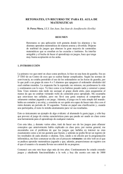 RETOMATES, UN RECURSO TIC PARA EL AULA DE MATEM&Aacute;TICAS