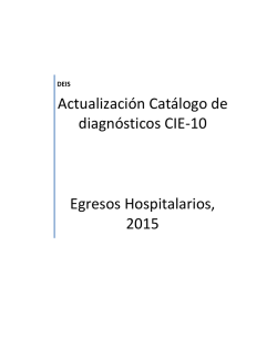 Actualizaci&oacute;n Cat&aacute;logo de diagn&oacute;sticos CIE-10