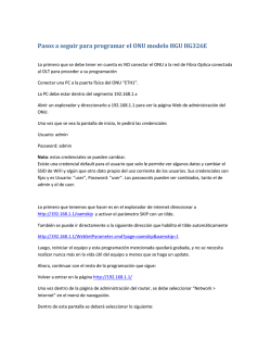 Pasos a seguir para programar el ONU modelo HGU