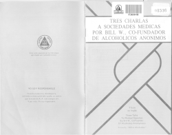 01536 tres charlas a sociedades medicas por bill w., co
