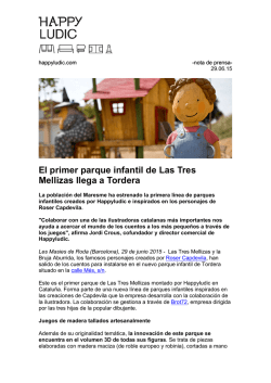 El primer parque infantil de Las Tres Mellizas llega