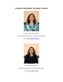 LISTADO DE PROFESORES THE ANGEL`S SCHOOL