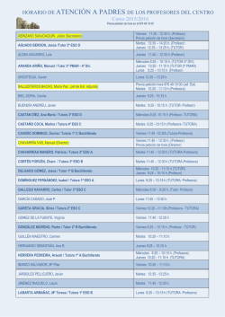 Hora atenci&oacute;n de los profesores
