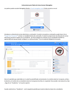 Instrucciones para Padres de Como Accesar Managebac Los