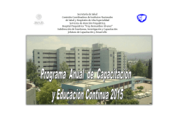 Programa de Capacitaci&oacute;n 2015 - Sitio Oficial de la Secretar&iacute;a de