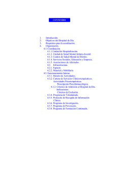 Programa Hospital de D&iacute;a para TCA