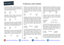 Problemas sobre Edades