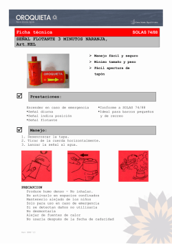 Ficha t&eacute;cnica SE&Ntilde;AL FLOTANTE 3 MINUTOS