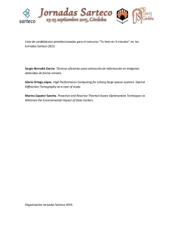 Lista de candidaturas preseleccionadas para el concurso &ldquo;Tu tesis