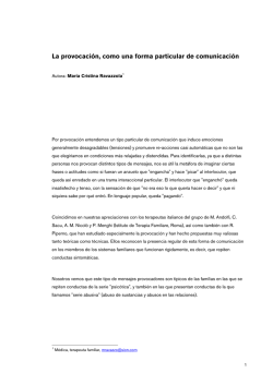 La provocaci&oacute;n, como una forma particular de